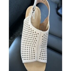 Rockport Sandals Womens Size 10.5 Wedge Slingback V83014 Beige